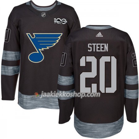Miehille NHL St. Louis Blues Pelipaita Alexander Steen 20 1917-2017 100th Anniversary Adidas Musta Authentic